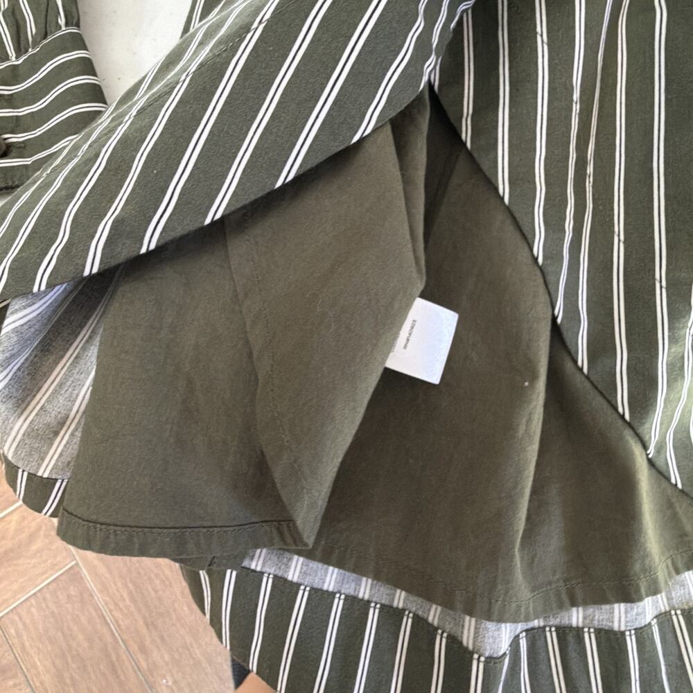LOFT Striped Wrap Midi Shirtdress 6 petite Capsule Workwear career designer NWT - Picture 15 of 16